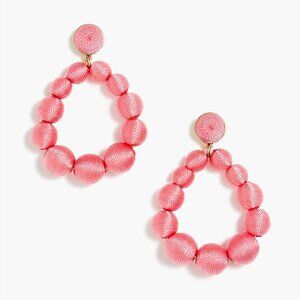 J.Crew Factory Women's Round thread-wrapped statement earrings Resort Pink
